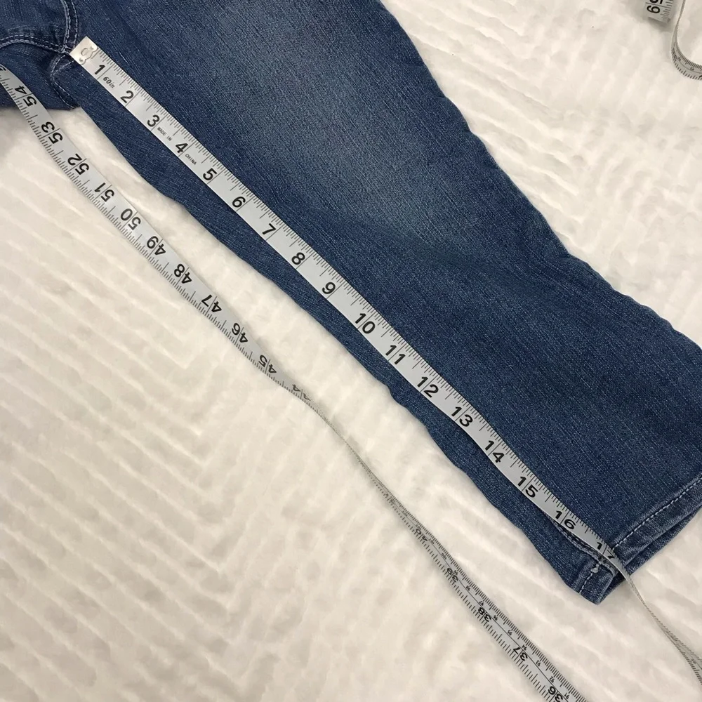 GAP Kids Denim‎ Cropped Jeans Classic Blue size 10 adjustable waist